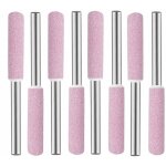 Memkey - tte de polissage de meulage, 8 pcs meules pierres abrasives, meule sur tige, tige abrasive, ...