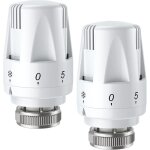 Tte de radiateur thermostatique 2 pices tte de thermostat de radiateur trv m 30 x 1, 5 tte de remplacement ...