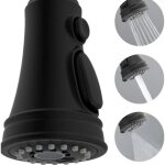 T�te de rechange pour robinet de cuisine, t�te de pulv�risation extensible, 3 fonctions avec 8 adaptateurs ...