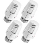 T�te de thermostat de radiateur de robinet thermostatique: 4 pi�ces radiateur de t�te thermostatique, ...