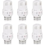 Tete thermostatique radiateur, 6 pices tte de vanne de radiateur, robinet thermostatique radiateur, ...