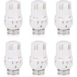 Tete thermostatique radiateur, 6 pi�ces t�te de vanne de radiateur, robinet thermostatique radiateur, ...