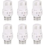 Tete thermostatique radiateur, 6 pi�ces t�te de vanne de radiateur, robinet thermostatique radiateur, ...