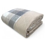 Couette noeud ? couvre - lit cossais matelass beige ? mi - saison, microfibre douce ? fabriqu en italie ...