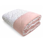 Pink flower bow quilt - couvre - lit matelass� mi - saison - 100 % microfibre douce - fabriqu� en italie ...
