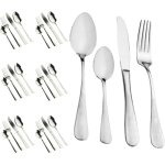 Tg67251 service de couverts pour 6 personnes, service de table 24 pi�ces, couverts en acier inoxydable ...