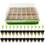 Tg71428 mini serre, ch�ssis froid, godets de tourbe, germoir, semis, 24 compartiments + plateau