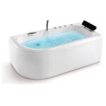 Baignoire balno asymtrique 170x85 cm iris droite imassage