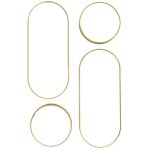 The home deco factory - lot de 4 miroirs ronds et ovales coloris dor�