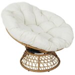 The home deco factory - fauteuil extrieur cancun coussin blanc
