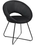 The home deco factory - fauteuil rond velours côtelé giulia noir home deco factory The home deco factory - fauteuil rond velours côtelé giulia noir home deco factory