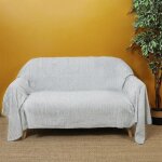 The home deco factory - jet� de canap� 170x250 cm gris clair