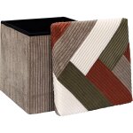 The home deco factory - pouf coffre pliable patchwork c�tel� scott
