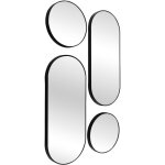 The home deco factory - set de 4 miroirs ronds et ovales versa