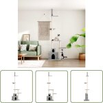 The living store arbre  chat du sol au plafond gris clair 250, 5 - 276, 5 cm - arbre  chat - arbre ...