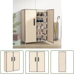 The living store - armoire  chaussures crme 60x28x90 cm tissu - meuble range chaussure - armoire chaussure ...