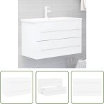 The living store - armoire d'évier blanc 80x38, 5x48 cm bois d'ingénierie - meuble salle de bain - armoire ... The living store - armoire d'évier blanc 80x38, 5x48 cm bois d'ingénierie - meuble salle de bain - armoire ...