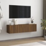 The living store - armoire murale tv chêne marron 120x30x30 cm bois d'ingénierie - meuble tv mural - ... The living store - armoire murale tv chêne marron 120x30x30 cm bois d'ingénierie - meuble tv mural - ...