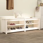 The living store - banc à chaussures blanc 160x36, 5x50 cm bois de pin massif - meuble à chaussures - ... The living store - banc à chaussures blanc 160x36, 5x50 cm bois de pin massif - meuble à chaussures - ...