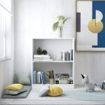 The living store - bibliothque blanc 60x24x76 cm bois d'ingnierie - bibliothque blanche - tagre ...
