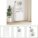 The living store buffet haut blanc 60x36x110 cm bois d'ing�nierie - buffet design industriel - meuble ...