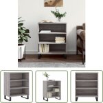 The living store buffet sonoma gris 57x35x70 cm bois d'ingnierie - buffet design moderne - buffet rangement ...