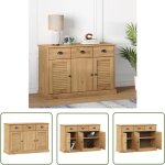 The living store buffet avec tiroirs vigo 113x40x75 cm bois massif de pin - meuble de rangement - buffet ... The living store buffet avec tiroirs vigo 113x40x75 cm bois massif de pin - meuble de rangement - buffet ...