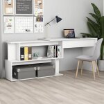 The living store - bureau d'angle blanc 200x50x76 cm bois d'ingénierie - bureau d'angle - bureau blanc ... The living store - bureau d'angle blanc 200x50x76 cm bois d'ingénierie - bureau d'angle - bureau blanc ...