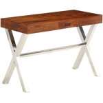 The living store - bureau bois d'acacia solide avec finition miel 110x50x76 cm - bureau en bois - bureau ... The living store - bureau bois d'acacia solide avec finition miel 110x50x76 cm - bureau en bois - bureau ...