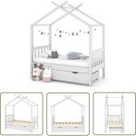 The living store cadre de lit enfant avec tiroir blanc pin massif 70x140 cm - lit bébé - lit enfant - ... The living store cadre de lit enfant avec tiroir blanc pin massif 70x140 cm - lit bébé - lit enfant - ...