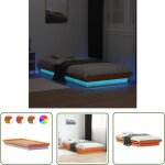 The living store - cadre de lit à led sans matelas 90x190 cm bois massif - lit double - lit bois - cadre ... The living store - cadre de lit à led sans matelas 90x190 cm bois massif - lit double - lit bois - cadre ...