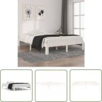 The living store cadre de lit sans matelas blanc bois de pin massif 140x200 cm - cadre de lit - lit double ... The living store cadre de lit sans matelas blanc bois de pin massif 140x200 cm - cadre de lit - lit double ...