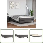 The living store cadre de lit sans matelas gris 140x190 cm similicuir - cadre de lit - lit double - similicuir ...