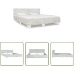 The living store - cadre de lit sans matelas gris rotin naturel 180x200 cm - lit en rotin - cadre de ... The living store - cadre de lit sans matelas gris rotin naturel 180x200 cm - lit en rotin - cadre de ...