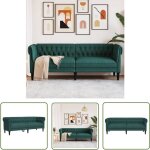 The living store - canapé chesterfield 3 places vert foncé tissu - canapé chesterfield - canapé trois ... The living store - canapé chesterfield 3 places vert foncé tissu - canapé chesterfield - canapé trois ...