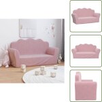 The living store canap� pour enfants 2 places rose peluche douce - canap� enfant - canap� b�b� - mobilier ...