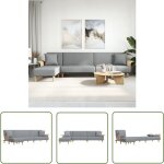 The living store canapé - lit en forme de l gris clair 279x140x70 cm tissu - canapé convertible - canapé ... The living store canapé - lit en forme de l gris clair 279x140x70 cm tissu - canapé convertible - canapé ...