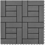 Carreaux de terrasse 30x30 cm 11 pcs gris wpc 1 m2 - carrelages exterieur - carrelage terrasse - carrelage ...