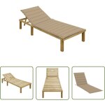 Chaise longue avec coussin beige bois de pin imprégné - chaises longues - transats - mobilier de jardin ... Chaise longue avec coussin beige bois de pin imprégné - chaises longues - transats - mobilier de jardin ...
