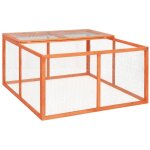 The living store - clapier 124x120x60 cm bois de sapin massif - clapier lapin - abri lapin - enclos lapin ...