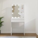 The living store - coiffeuse avec led blanc 60x40x140 cm The living store - coiffeuse avec led blanc 60x40x140 cm