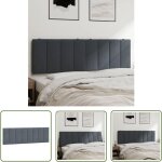 The living store coussin de tte de lit gris fonc 160 cm velours - coussin de tted lit - tte de lit ...