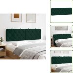 The living store coussin de t�te de lit vert fonc� 160 cm velours - coussin de t�ted lit - t�te de lit ...