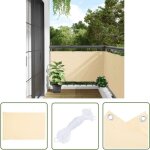 The living store - cran d'intimit de balcon crme 500x90 cm pvc - brise vue balcon - ecran intimit ...