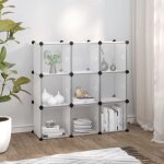 The living store - cubes de rangement 9 pcs avec portes transparent pp - cube de rangement - tagre ...