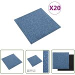 The living store dalles de tapis de sol 20 pcs 5 m 50x50 cm bleu - carrelage intrieur - carreau de ...