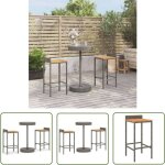 The living store ensemble de bar jardin 3 pcs gris poly rotin / bois massif acacia - ensemble salon de ... The living store ensemble de bar jardin 3 pcs gris poly rotin / bois massif acacia - ensemble salon de ...