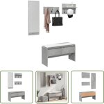 Ensemble de meubles de couloir 4 pcs gris béton bois ingénierie - meuble d'entrée - banc d'entrée - rangements ... Ensemble de meubles de couloir 4 pcs gris béton bois ingénierie - meuble d'entrée - banc d'entrée - rangements ...