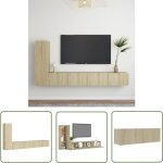 The living store - ensemble de meubles tv 3 pcs chêne sonoma bois d'ingénierie - meuble tv suspendu - ... The living store - ensemble de meubles tv 3 pcs chêne sonoma bois d'ingénierie - meuble tv suspendu - ...