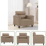 The living store - fauteuil cappuccino 60 cm similicuir - fauteuil - canap� - simili cuir - meuble salon ...